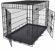 Songmics | Heavy Duty Grote Opvouwbare Hondenbench | Opvouwbaar Bench voor Hond | 2 Deurs Kennel met uitschuifbare Bodem | Voor Thuis of in de Auto | Autobench | Maat: L | Afm. 91 x 58 x 64 cm. Kleur: Zwart Songmics | Heavy Duty Grote Opvouwbare Hondenbench | Opvouwbaar Bench voor Hond | 2 Deurs Kennel met uitschuifbare Bodem | Voor Thuis of in de Auto | Autobench | Maat: L | Afm. 91 x 58 x 64 cm. Kleur: Zwart
