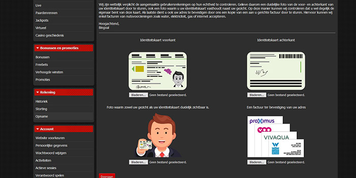 Bingoal legitimatie Bingoal legitimatie
